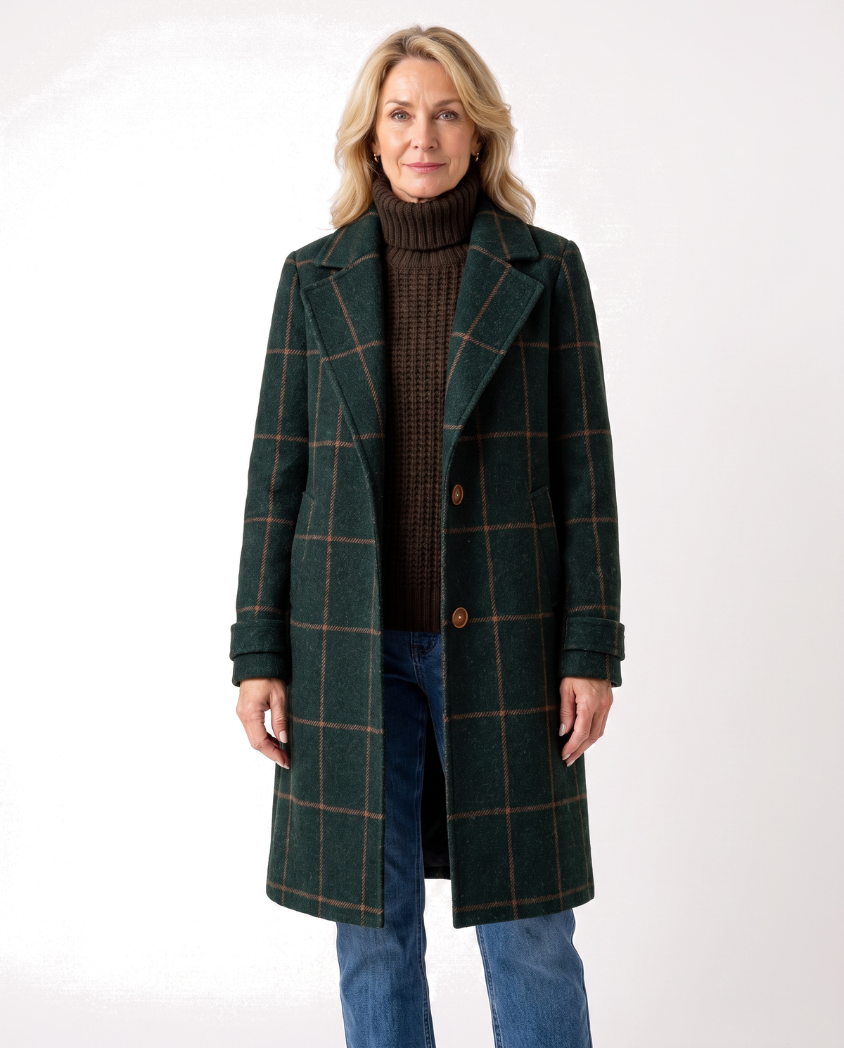 Bethany | Women's Timeless Checkered Overcoat