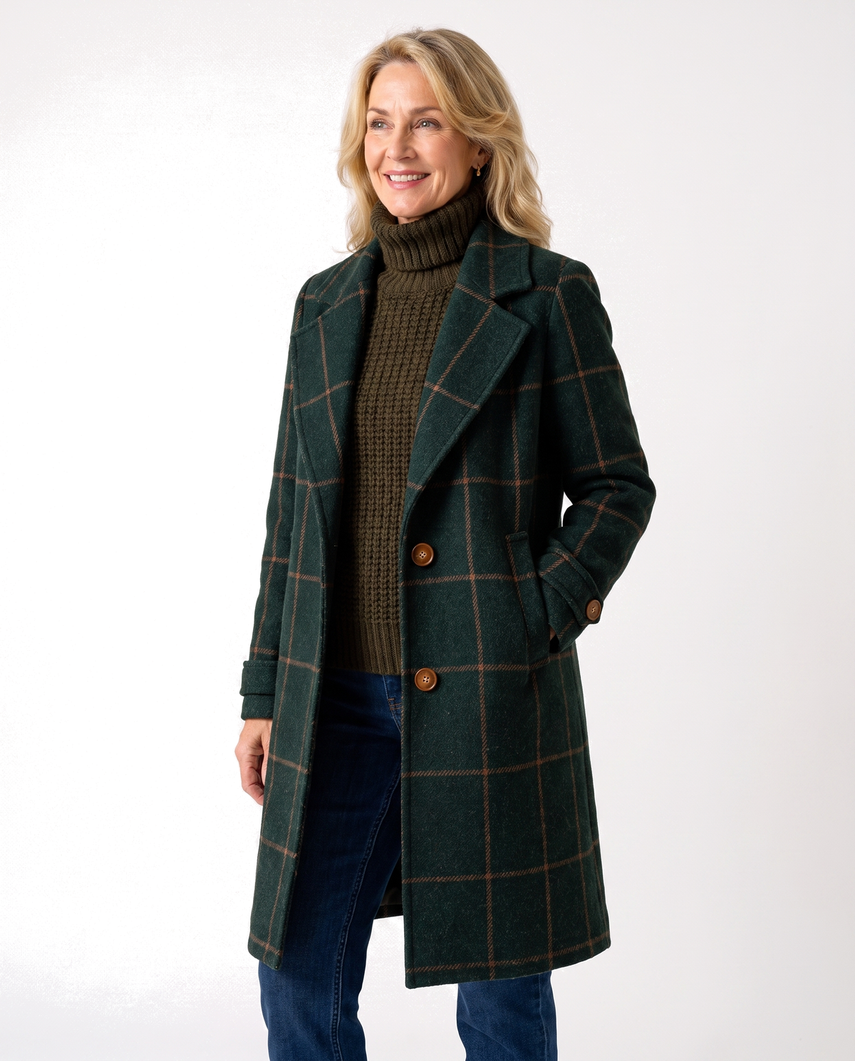 Bethany | Women's Timeless Checkered Overcoat