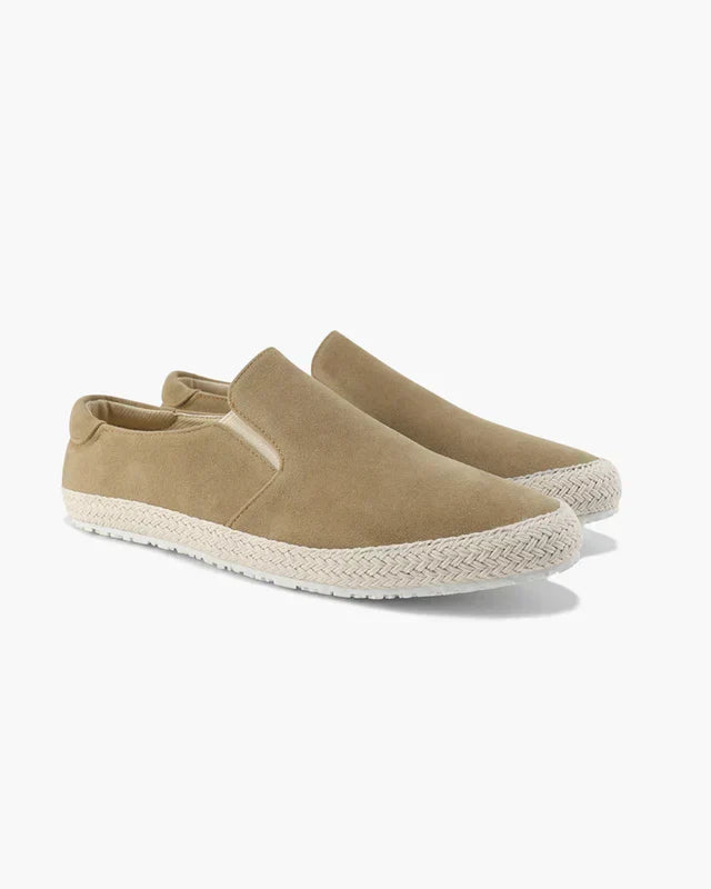 Riviera | Men's Khaki Suede Espadrilles