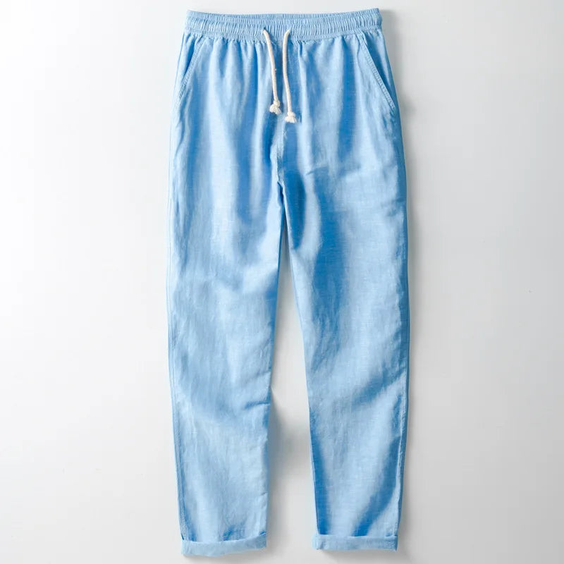 Men's Elegant SANTORINI Linen Trousers