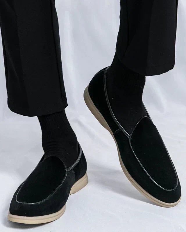 Stirling | Men's Black Soft Loafers