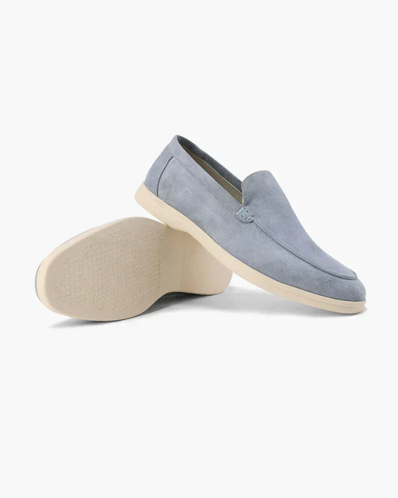 Classic | Men's Fog Blue Suede Loafers