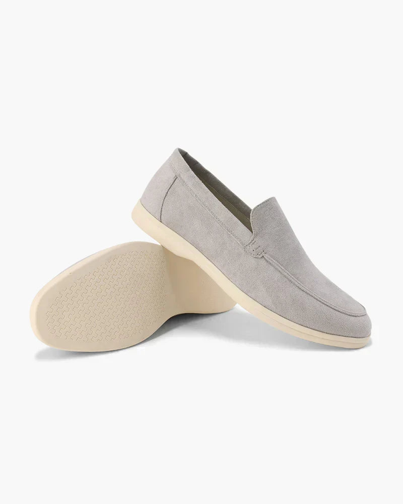 Classic | Men's Light Gray Suede Loafers