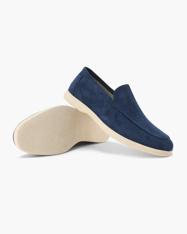 Classic | Men's Marine Blue Suede Loafers