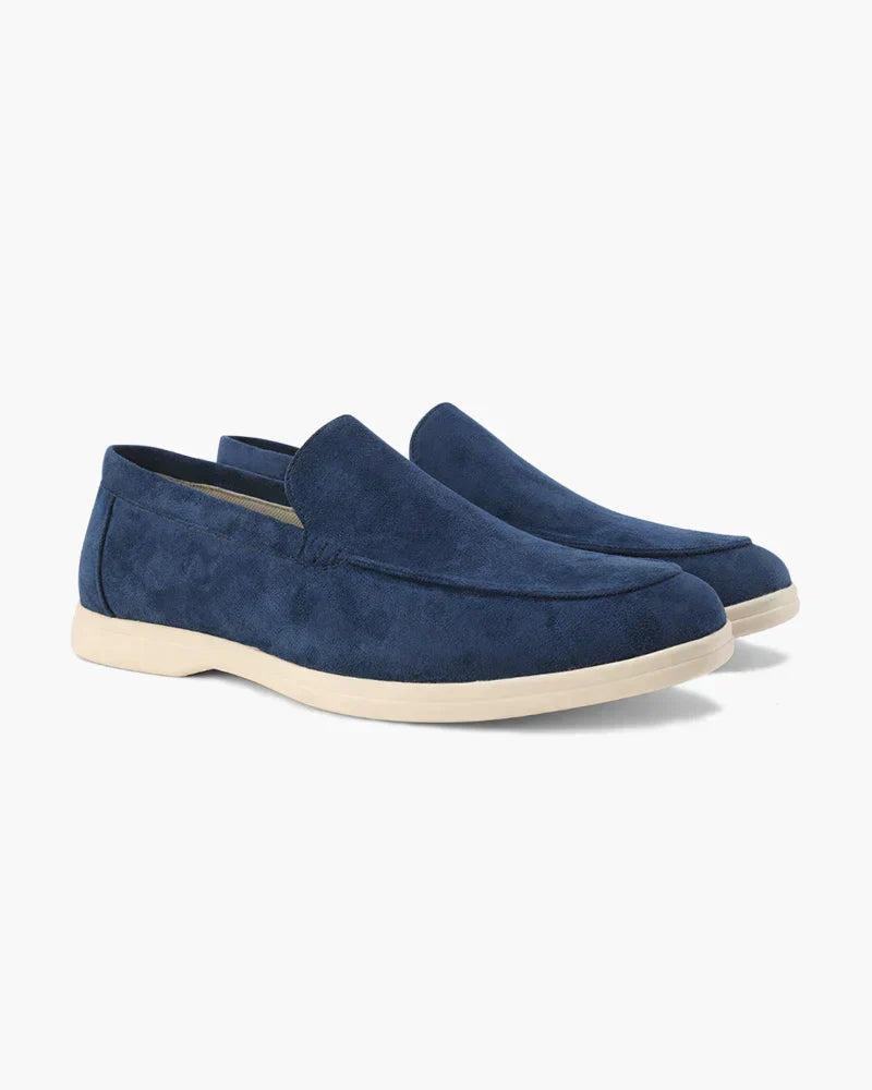 Classic | Men's Marine Blue Suede Loafers
