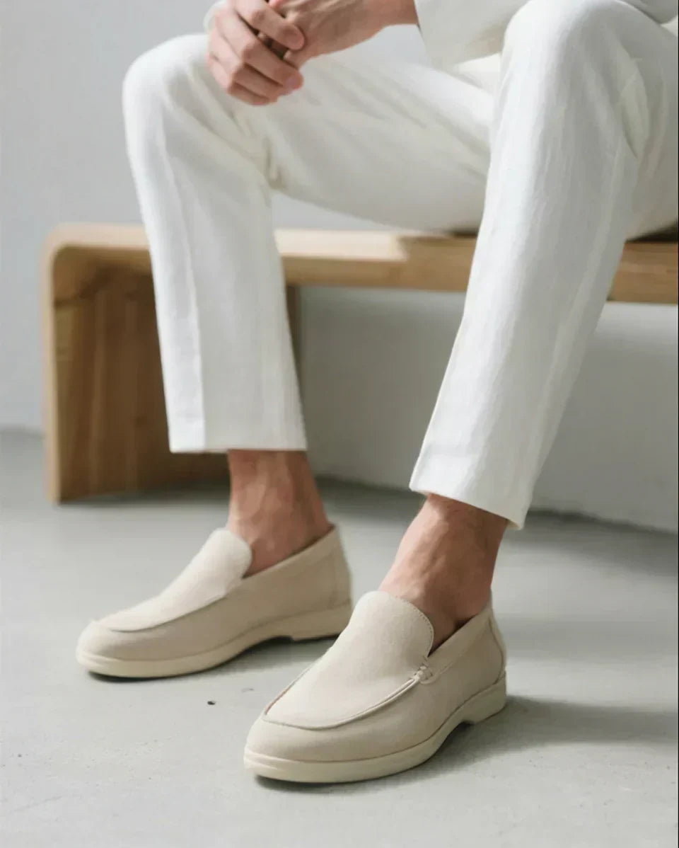 Classic | Men's Beige Suede Loafers