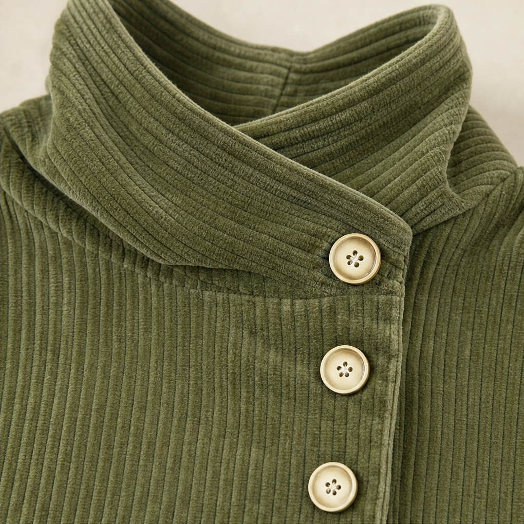 Louiza | Asymmetrical Corduroy Blouse