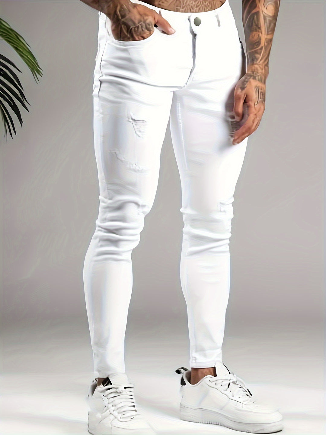White | Men's Skinny Fit Contemporary Jeans