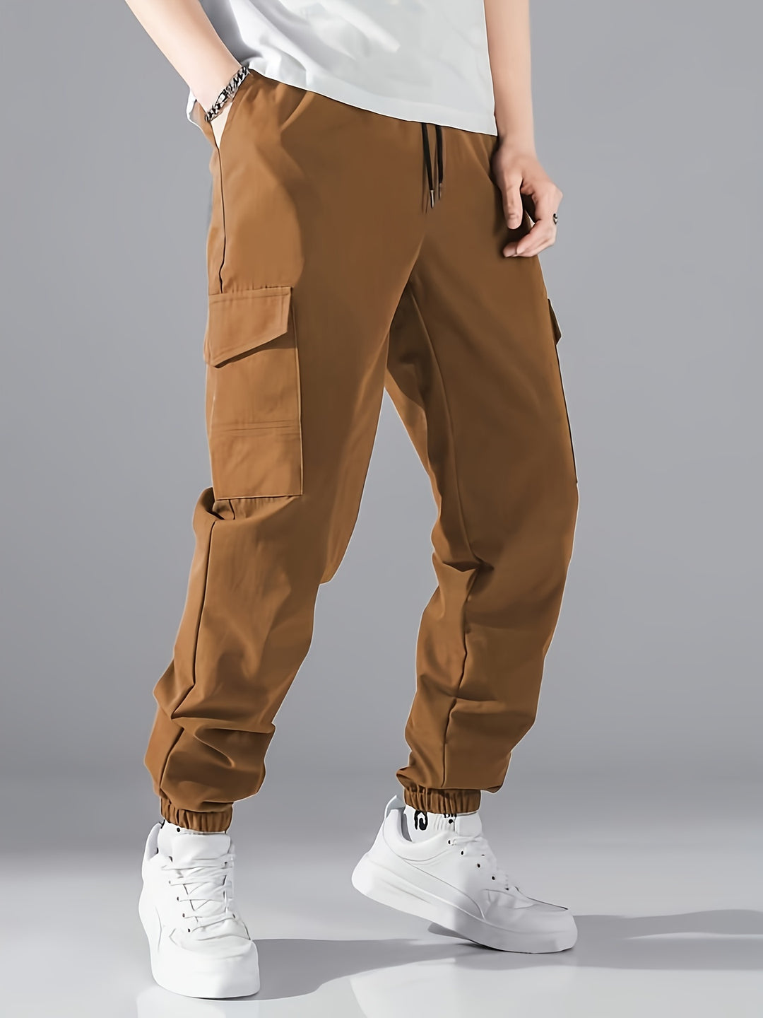 Baggy | Men's Elastic-Waist Streetwear Cargo Pants