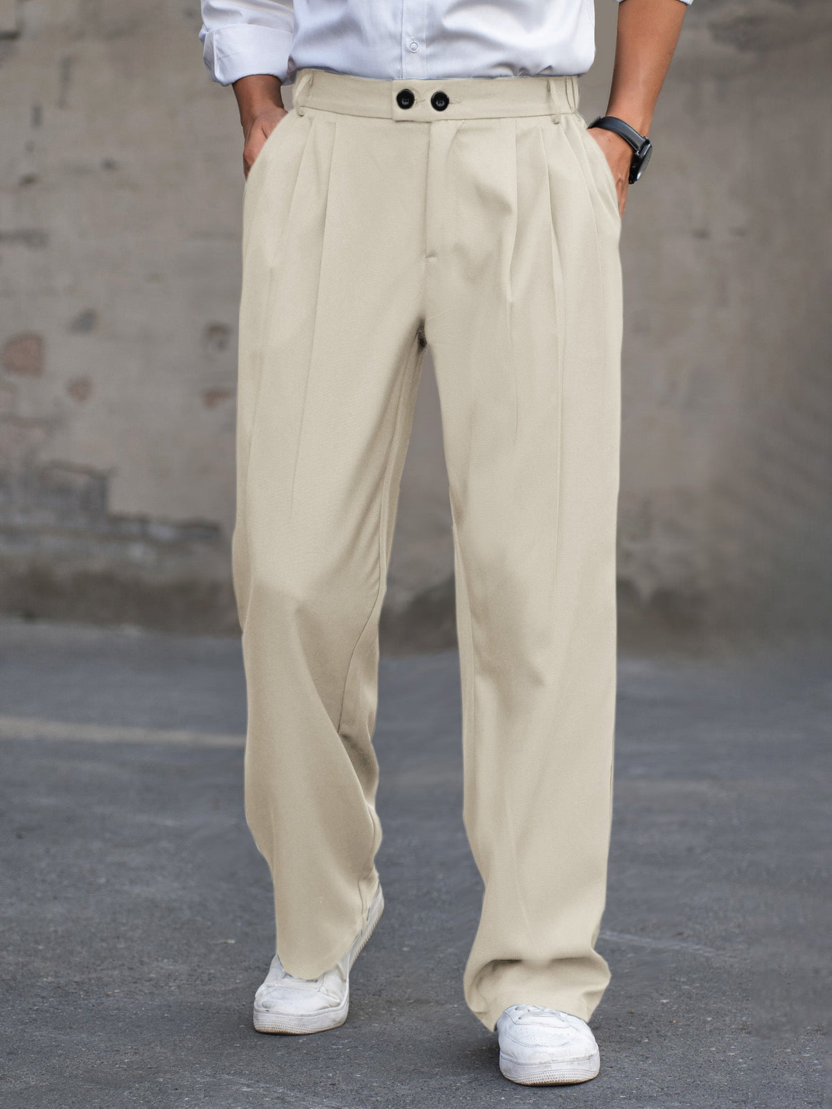 Casual | Men's Straight-Leg Spring-Summer Trousers