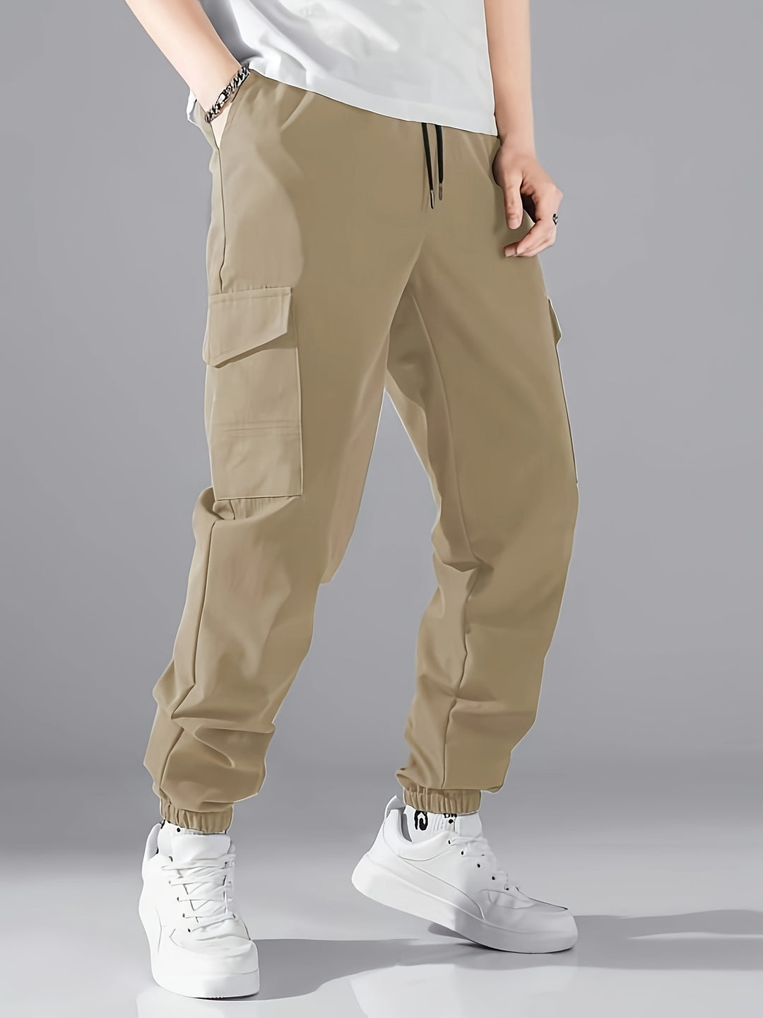 Baggy | Men's Elastic-Waist Streetwear Cargo Pants