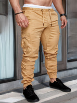 Cotton | Men's Casual Solid-Color Cargo Pants