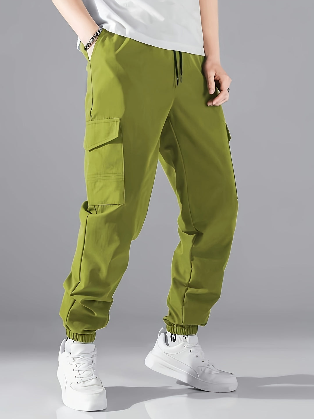 Baggy | Men's Elastic-Waist Streetwear Cargo Pants