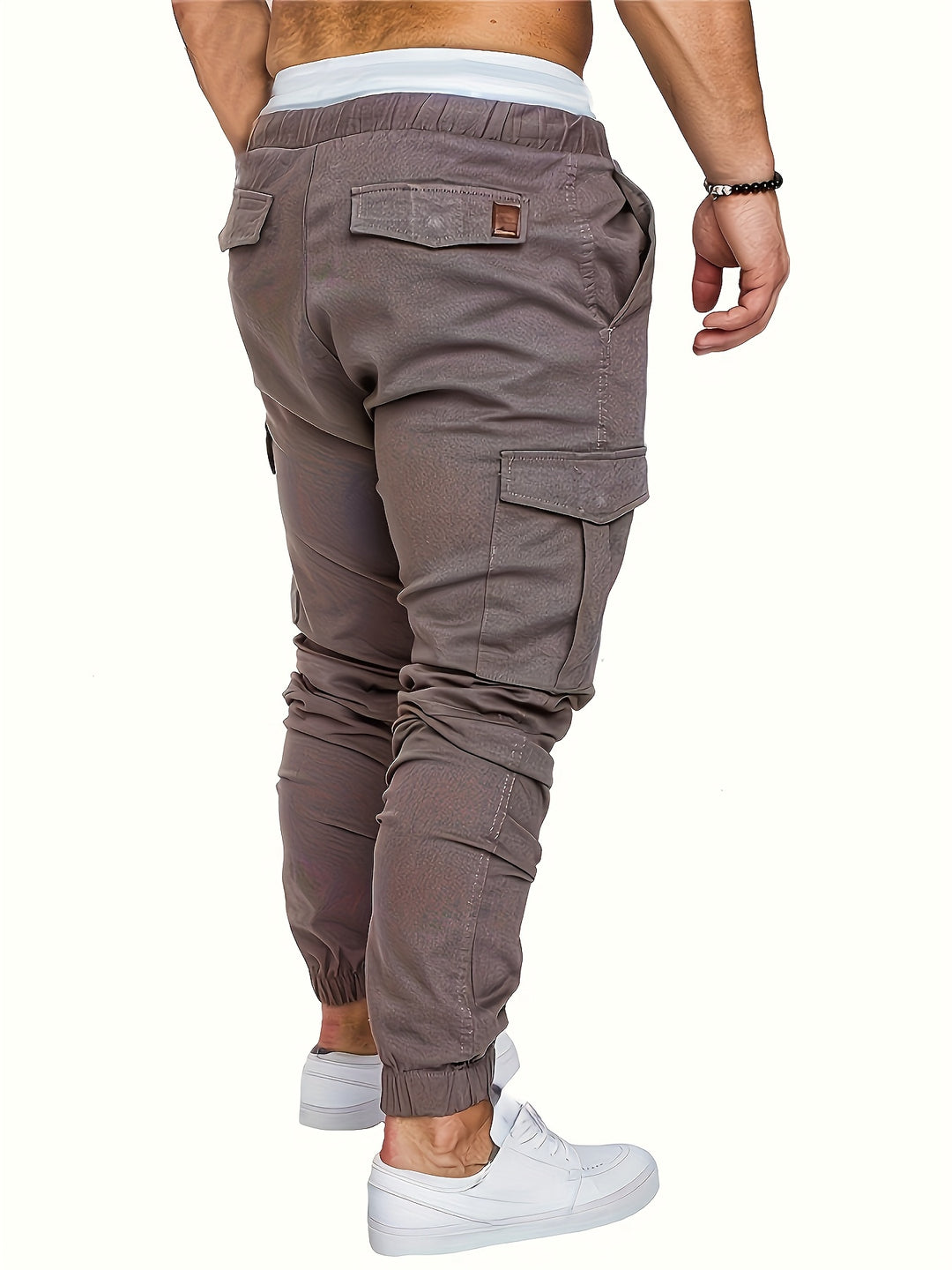 Cotton | Men's Casual Solid-Color Cargo Pants