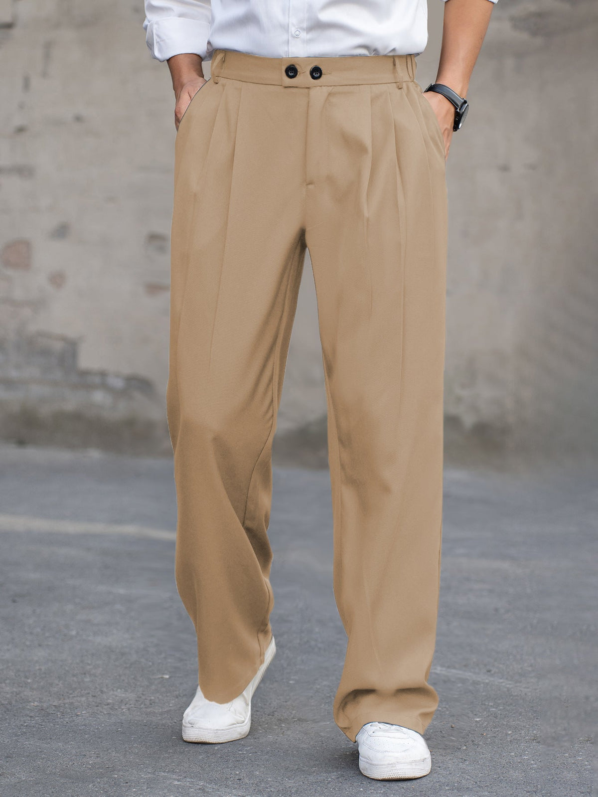 Casual | Men's Straight-Leg Spring-Summer Trousers