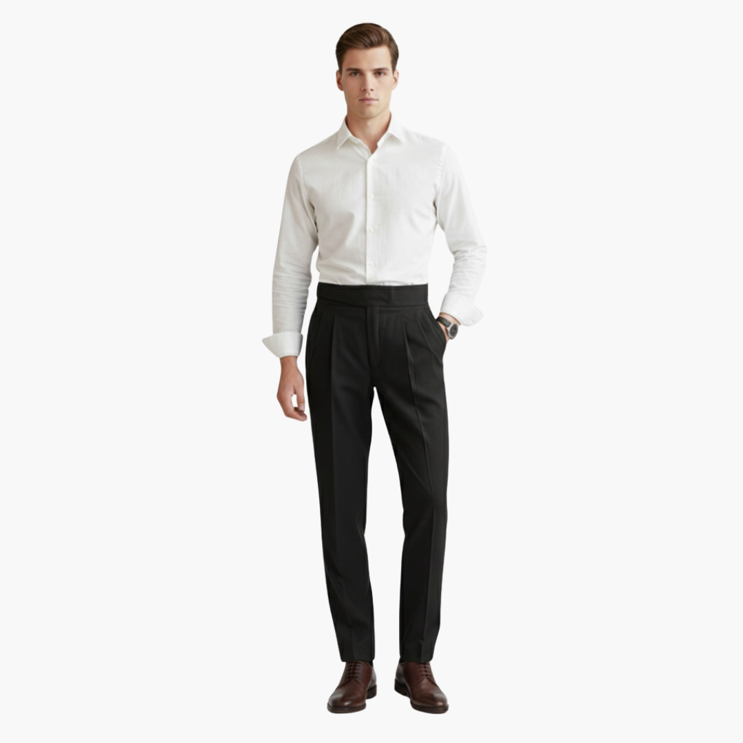 Straight | Men's High-Waist Spring Trousers