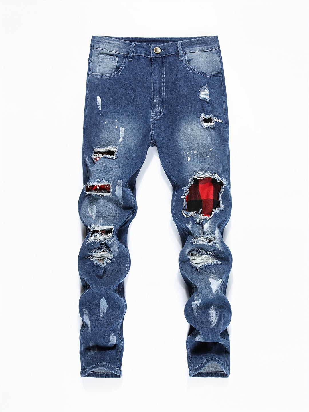 Patch | Men's Slim-Fit Patchwork Stretch Jeans
