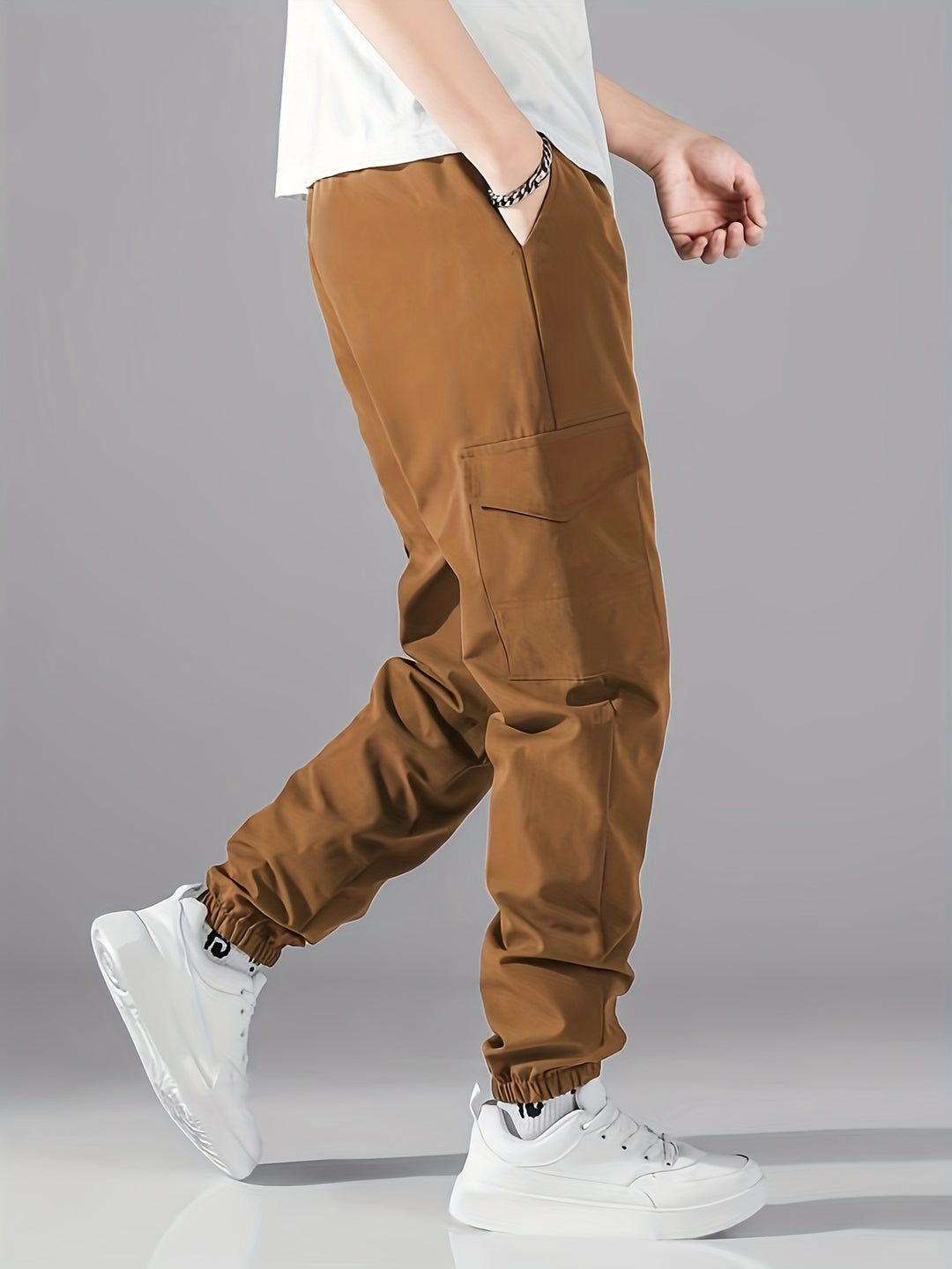Baggy | Men's Elastic-Waist Streetwear Cargo Pants