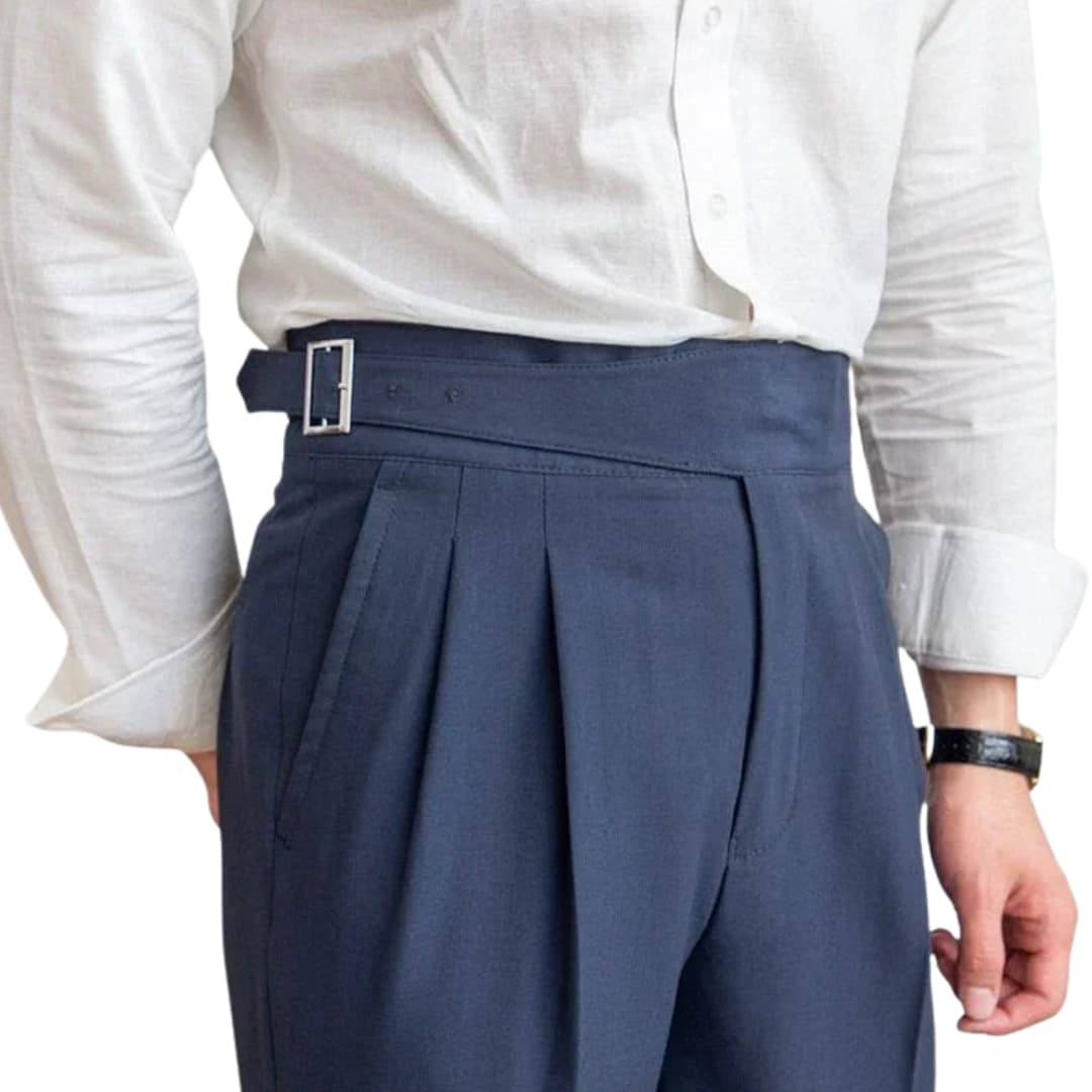 Straight | Men's High-Waist Spring Trousers