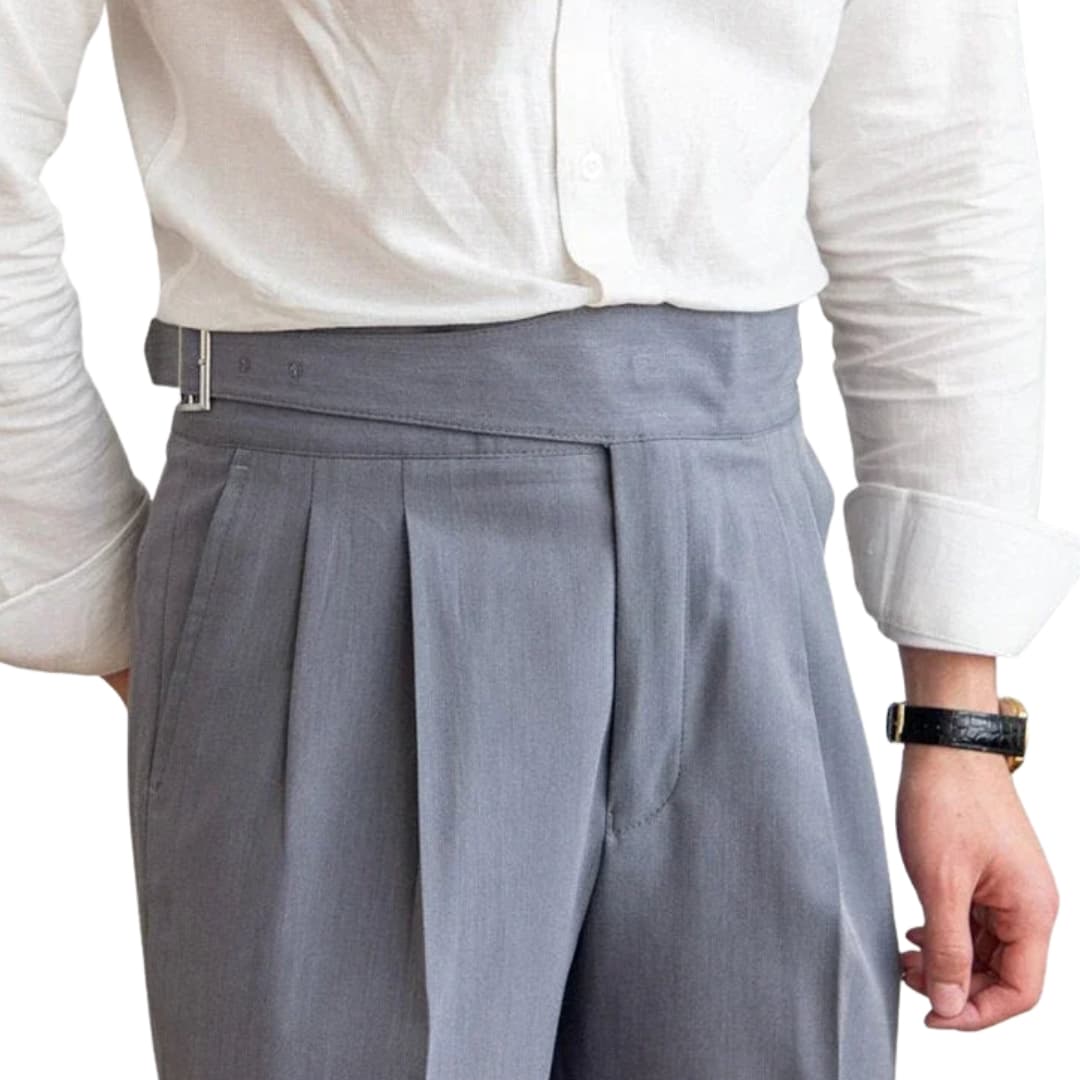 Straight | Men's High-Waist Spring Trousers
