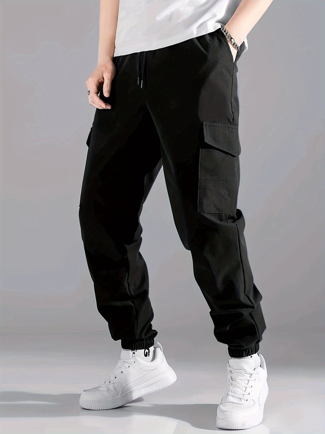 Baggy | Men's Elastic-Waist Streetwear Cargo Pants