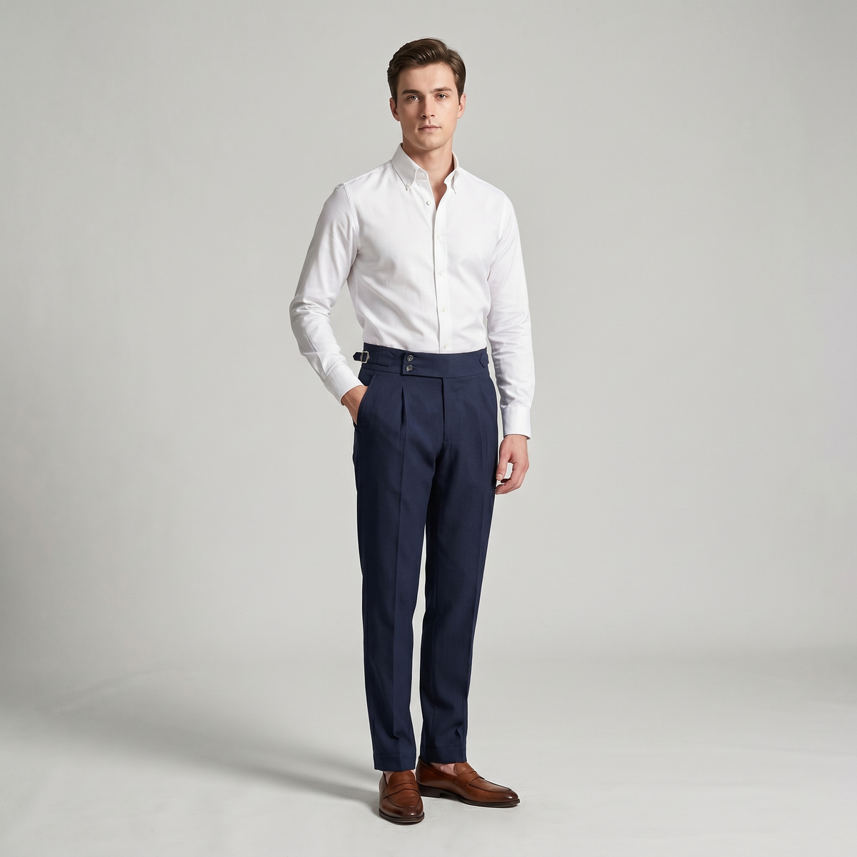 Pleat | Men's Double-Pleat Tapered Trousers