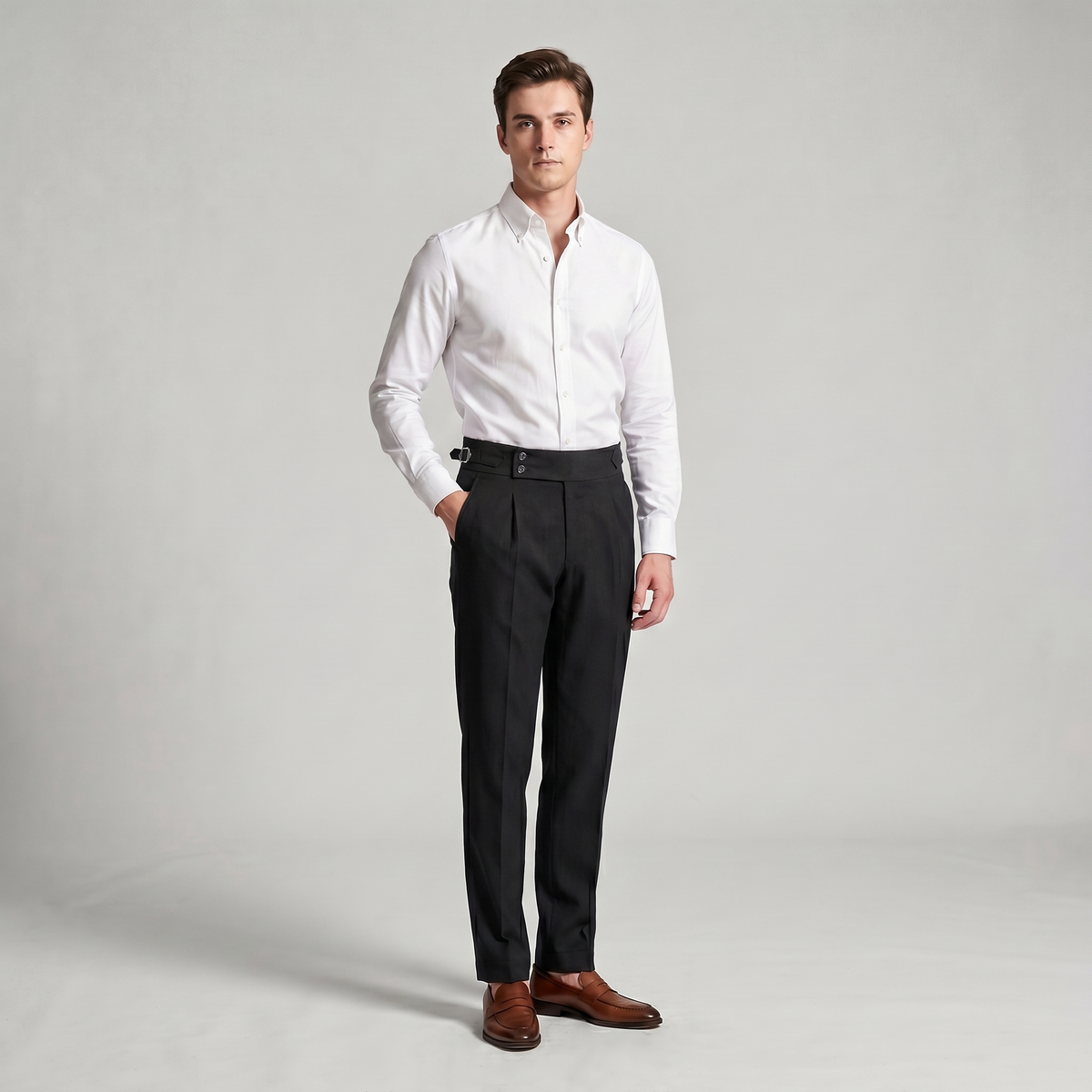 Pleat | Men's Double-Pleat Tapered Trousers