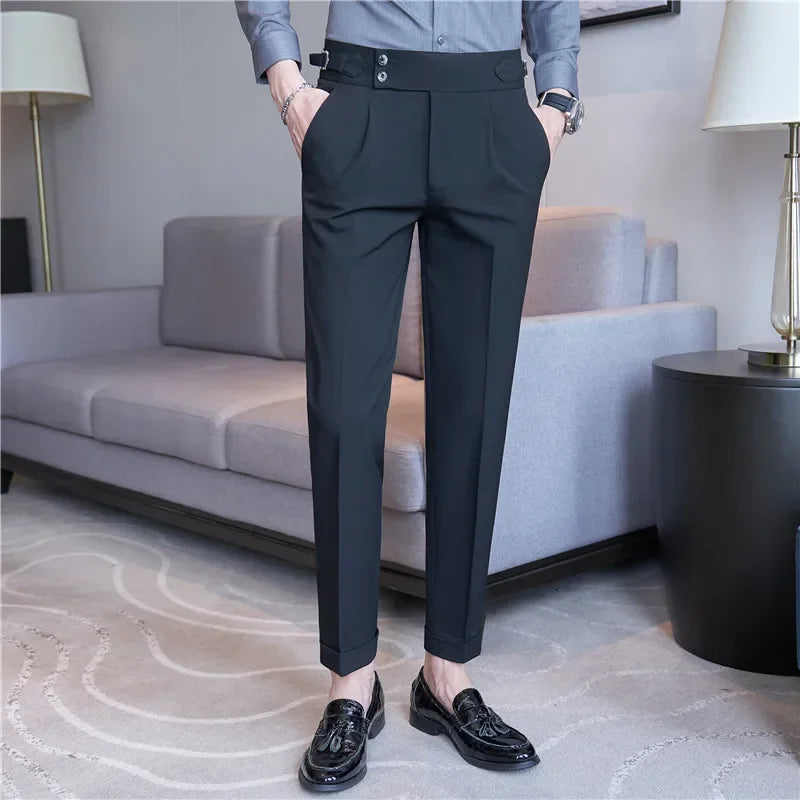 Pleat | Men's Double-Pleat Tapered Trousers