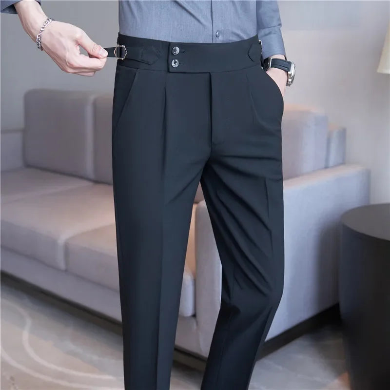 Pleat | Men's Double-Pleat Tapered Trousers