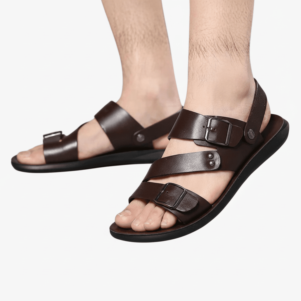 Cross | Men's Open-Toe Double Buckle Crossband Sandals