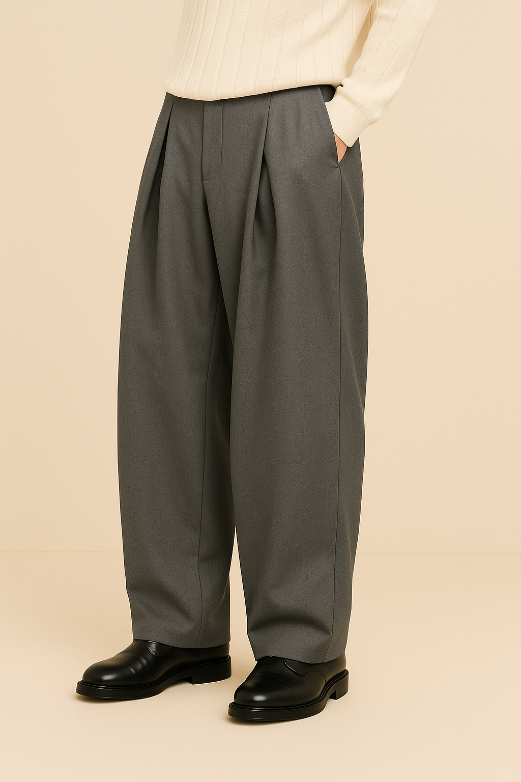 Men's Classic Elegant High-Waisted Pleated Pants