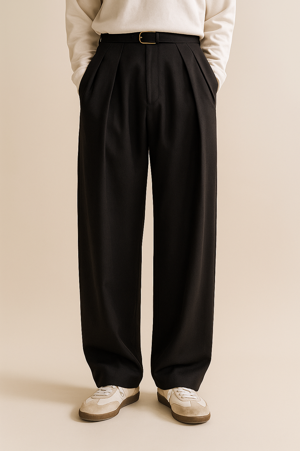 Men's Classic Elegant High-Waisted Pleated Pants