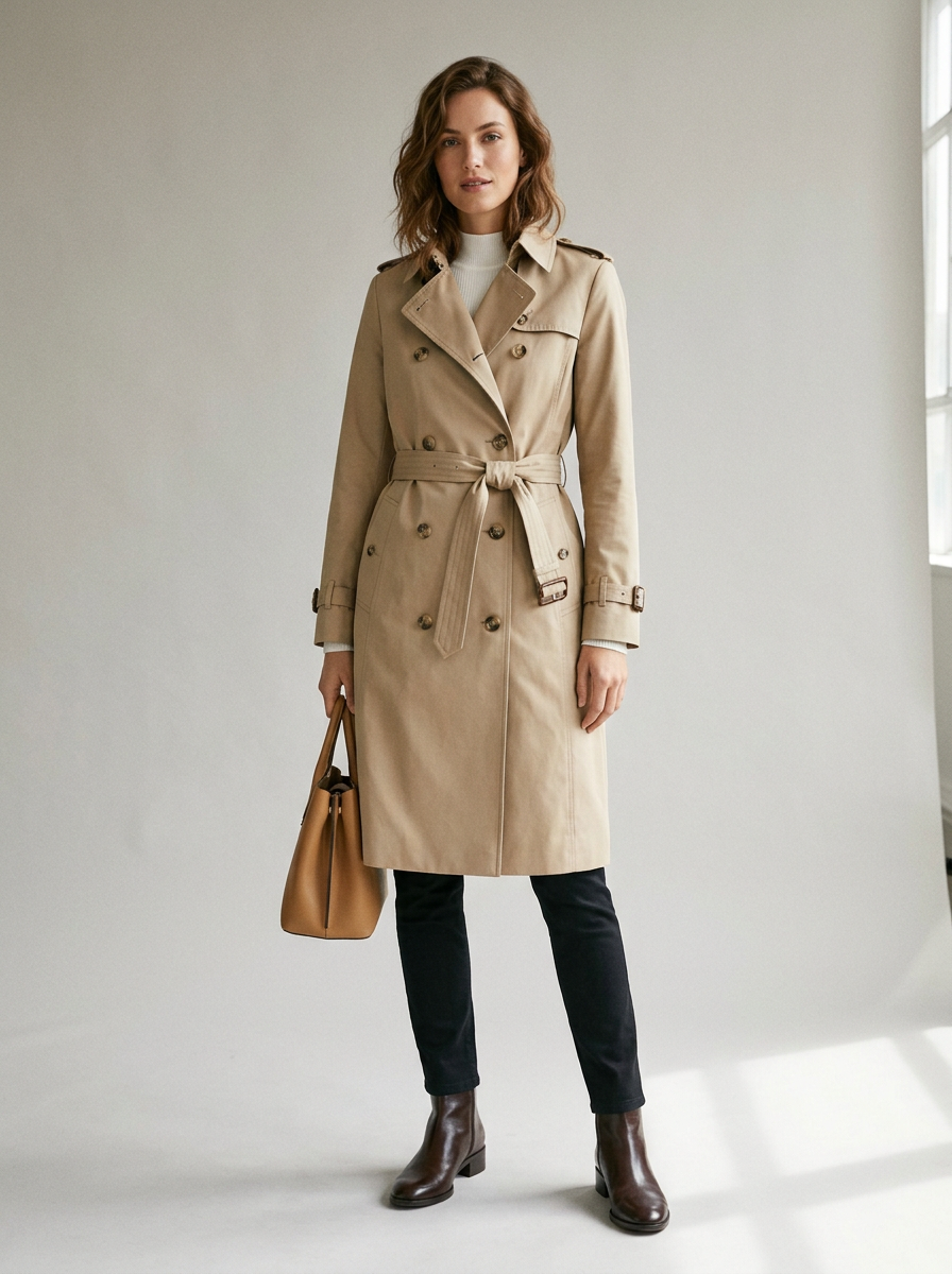 Fenwick | Women's Belted Trench Winter Coat