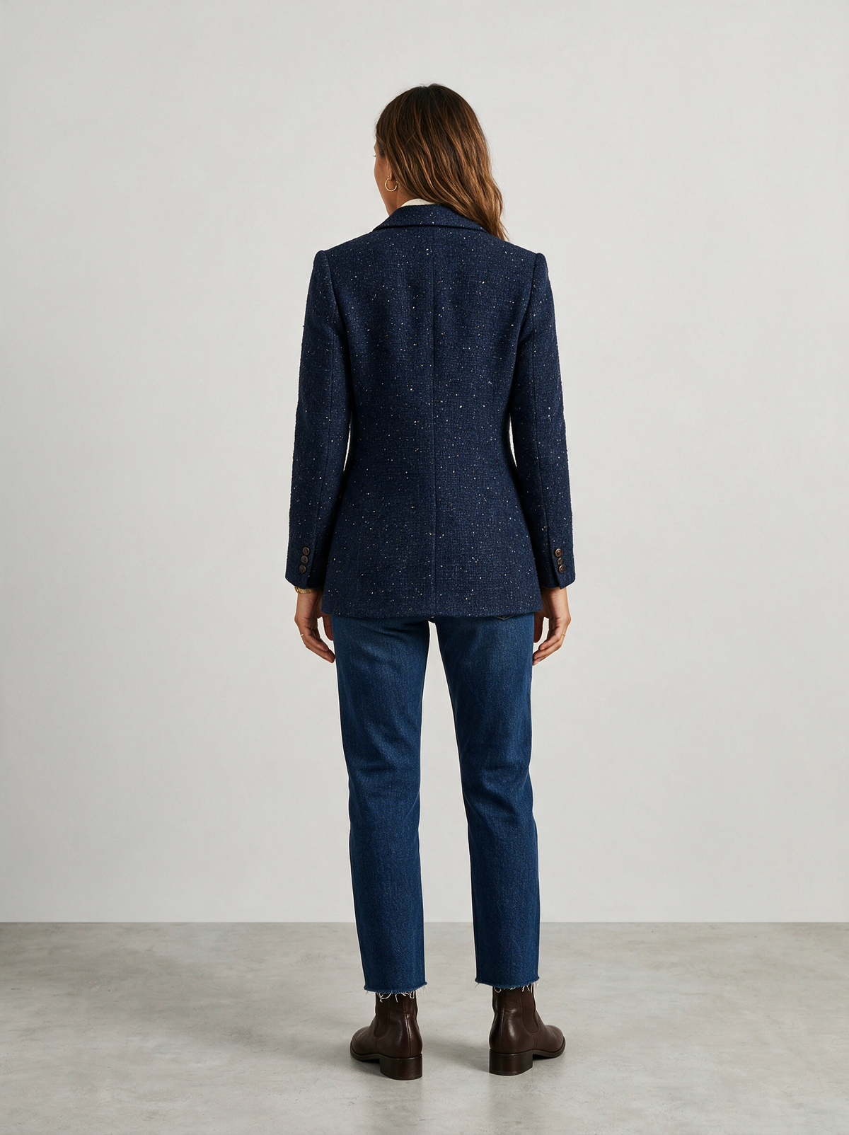 Kensington Tweed Blazer Coat back view