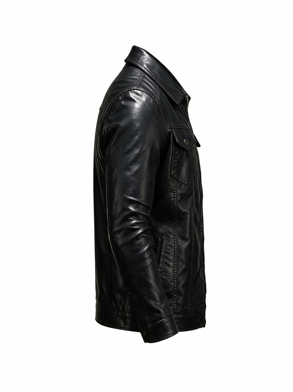 Alessandro Genuine Leather Jacket side view