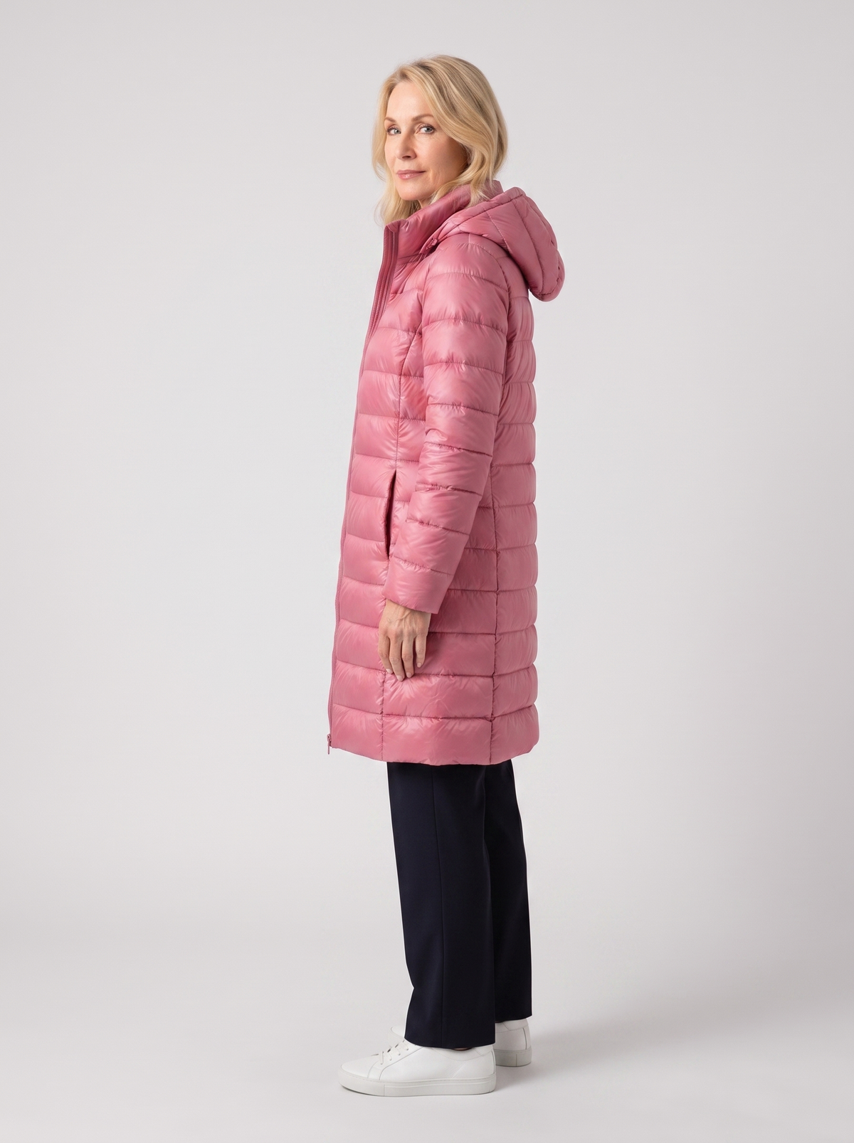 Taylor | Women's Casual Lightweight Autumn Jacket, side three-quarter view, studio photo