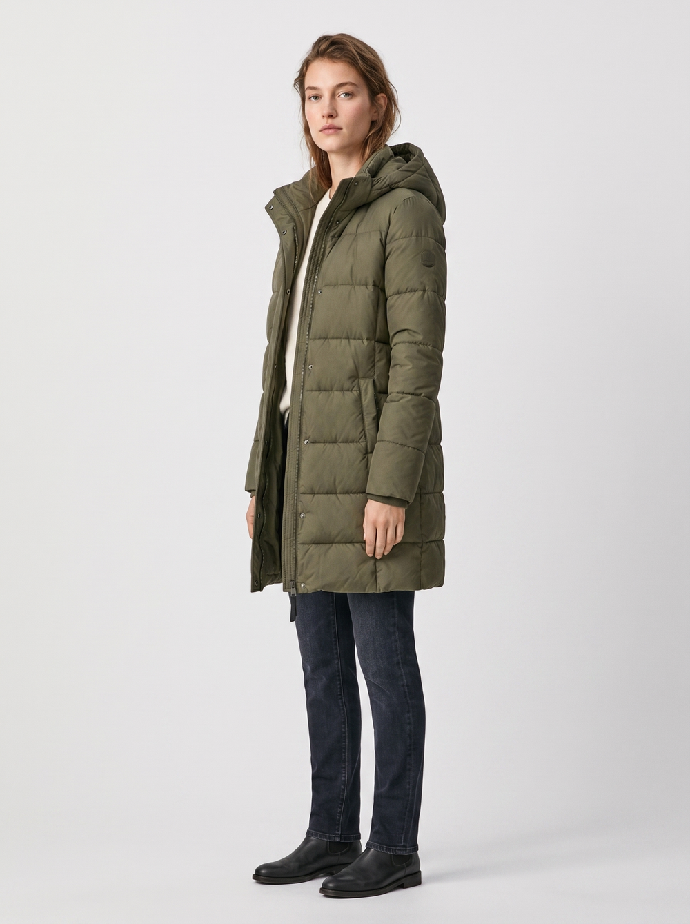 Winslow | Women's Down-Fill Winter Parka, side three-quarter view, studio photo