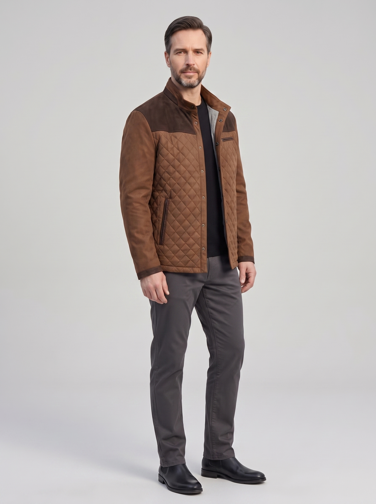 Diego | Men's Casual Jacket, side three-quarter view, studio photo