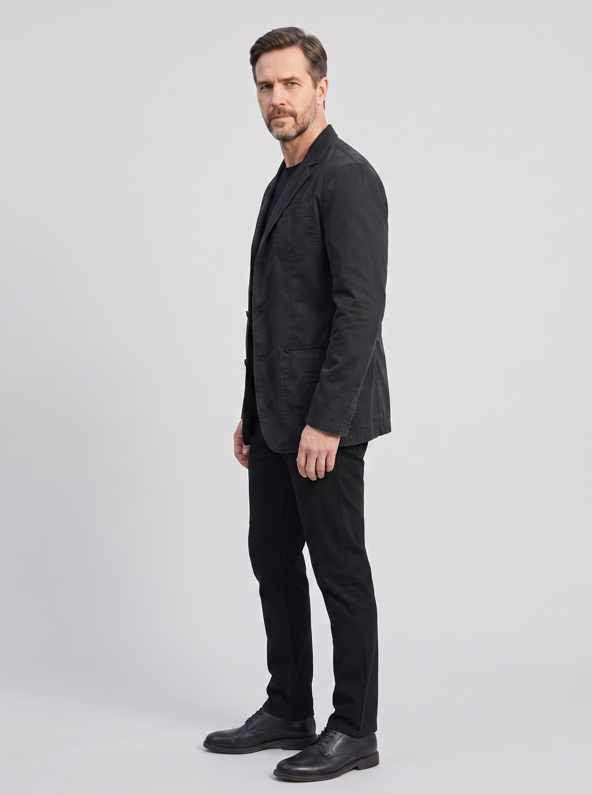 Men's Relaxed Fit Jacket, side three-quarter view, studio photo