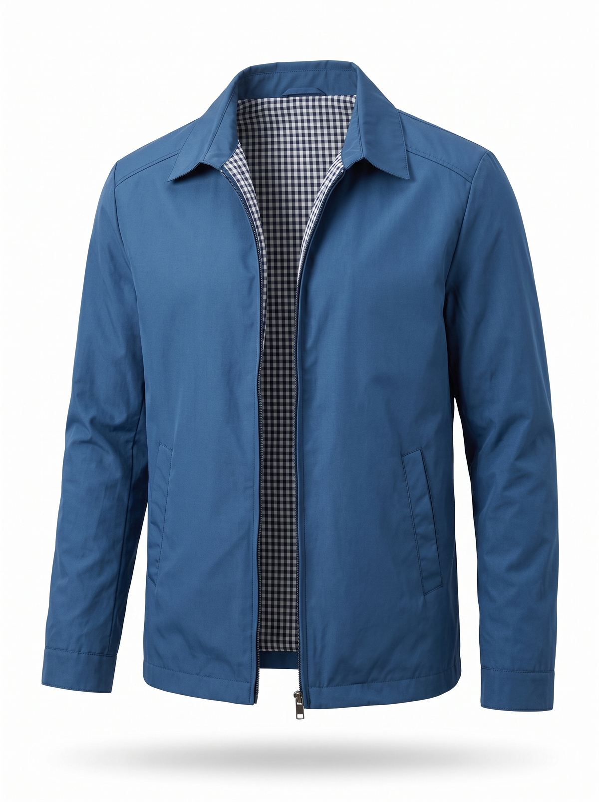 Men's Relaxed Fit Casual Jacket in blue, product photo