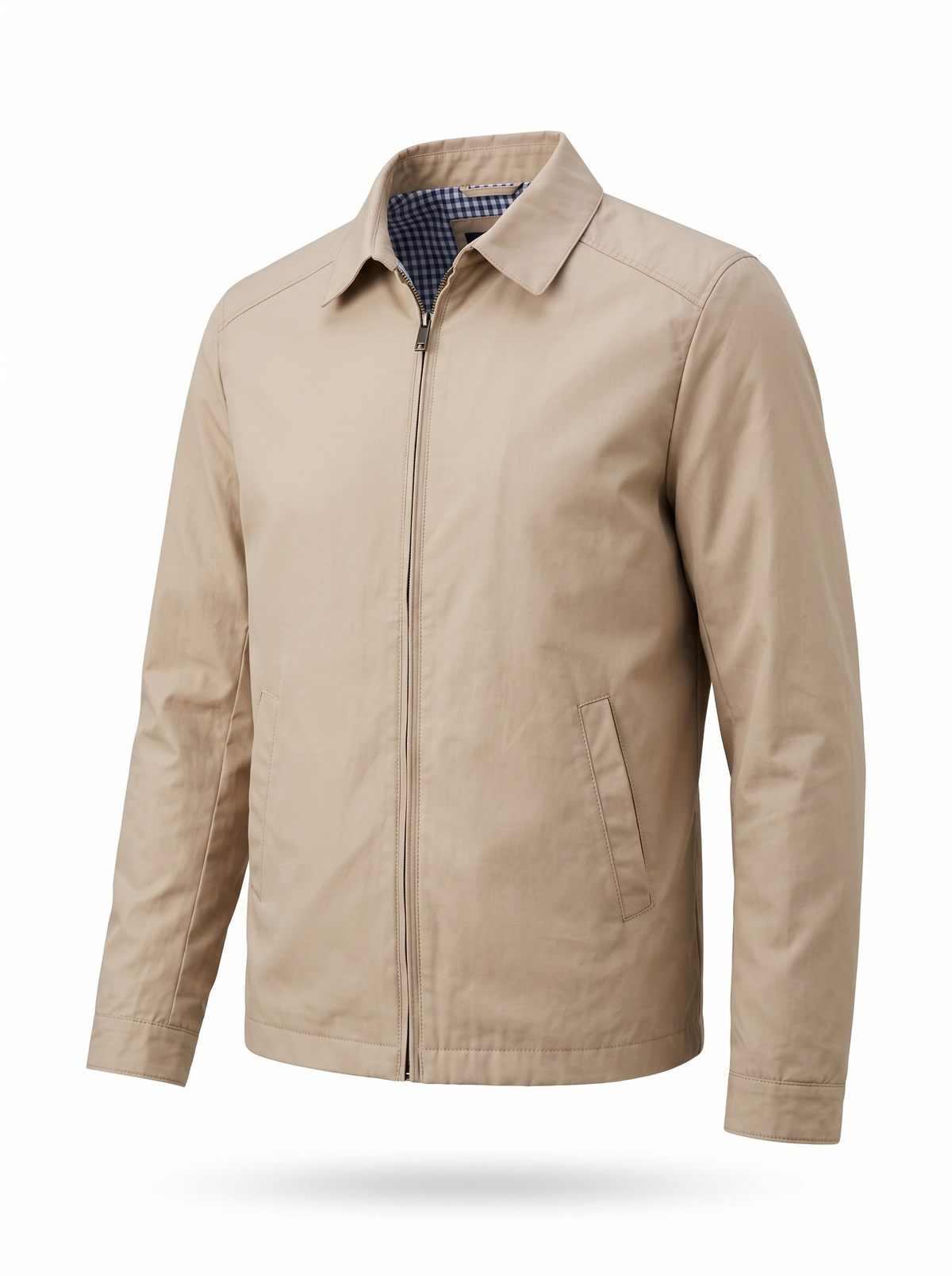 Men's Relaxed Fit Casual Jacket in beige, product photo