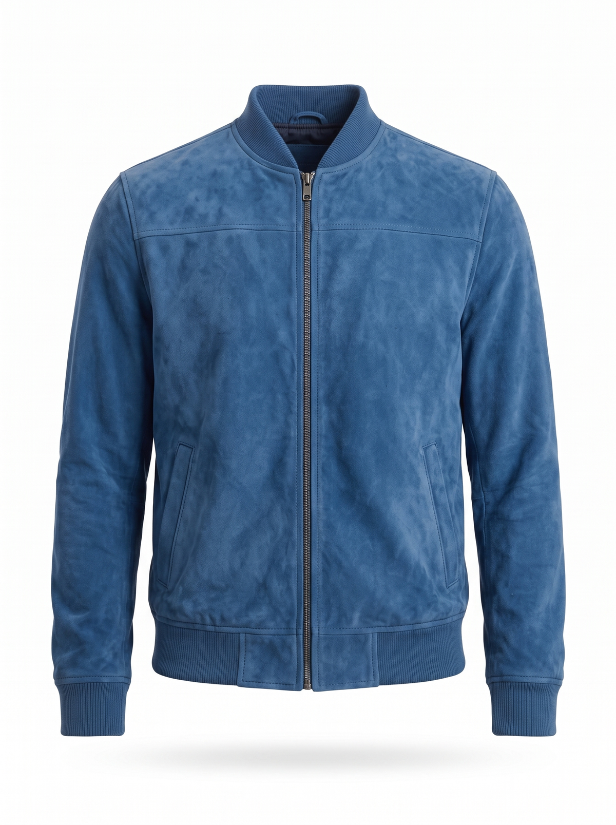 Men's Chic Suede Jacket in blue, product photo