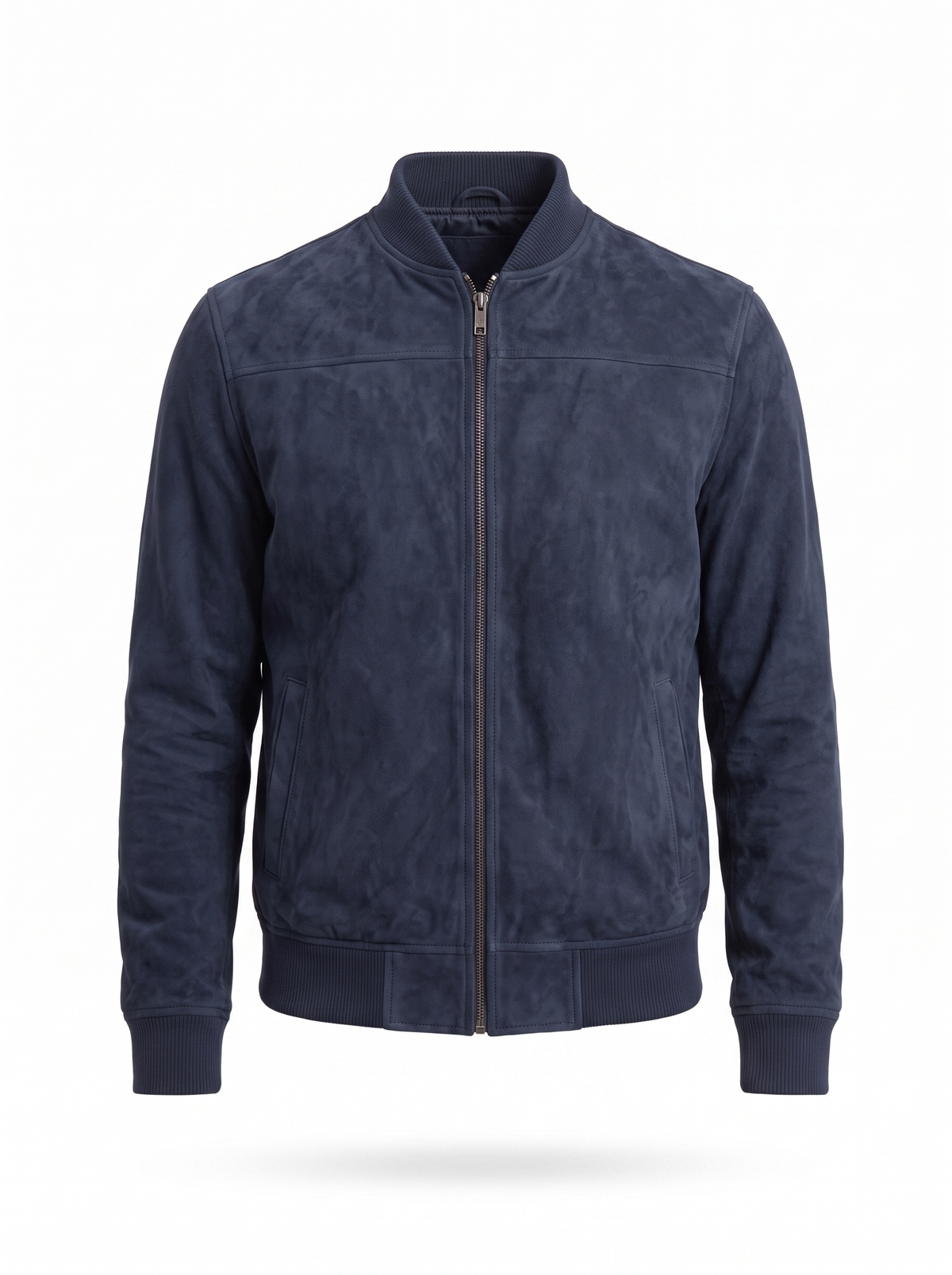 Men's Chic Suede Jacket in navy, product photo