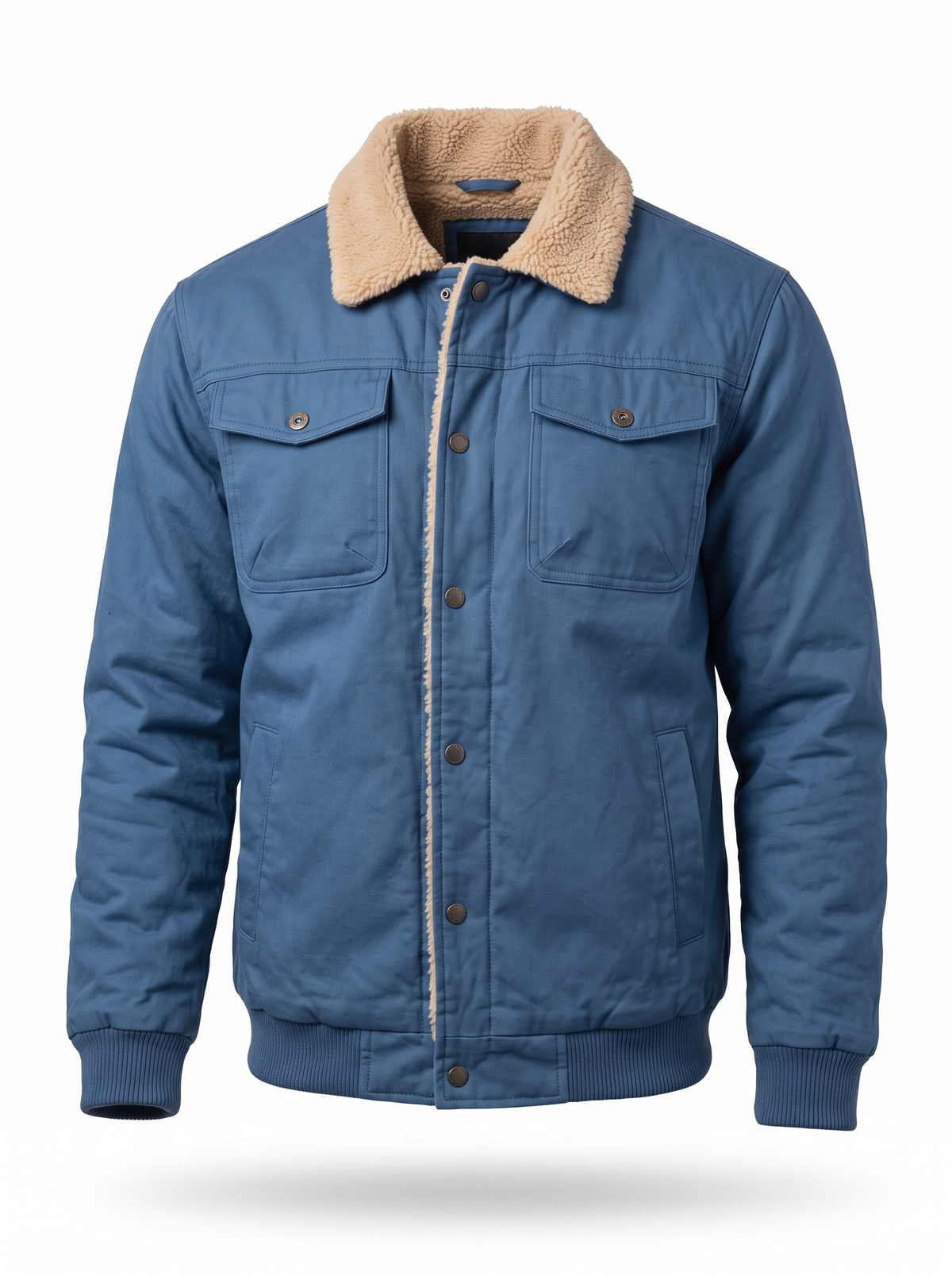 Ugo Men's Stylish Bomber Jacket in blue, product photo