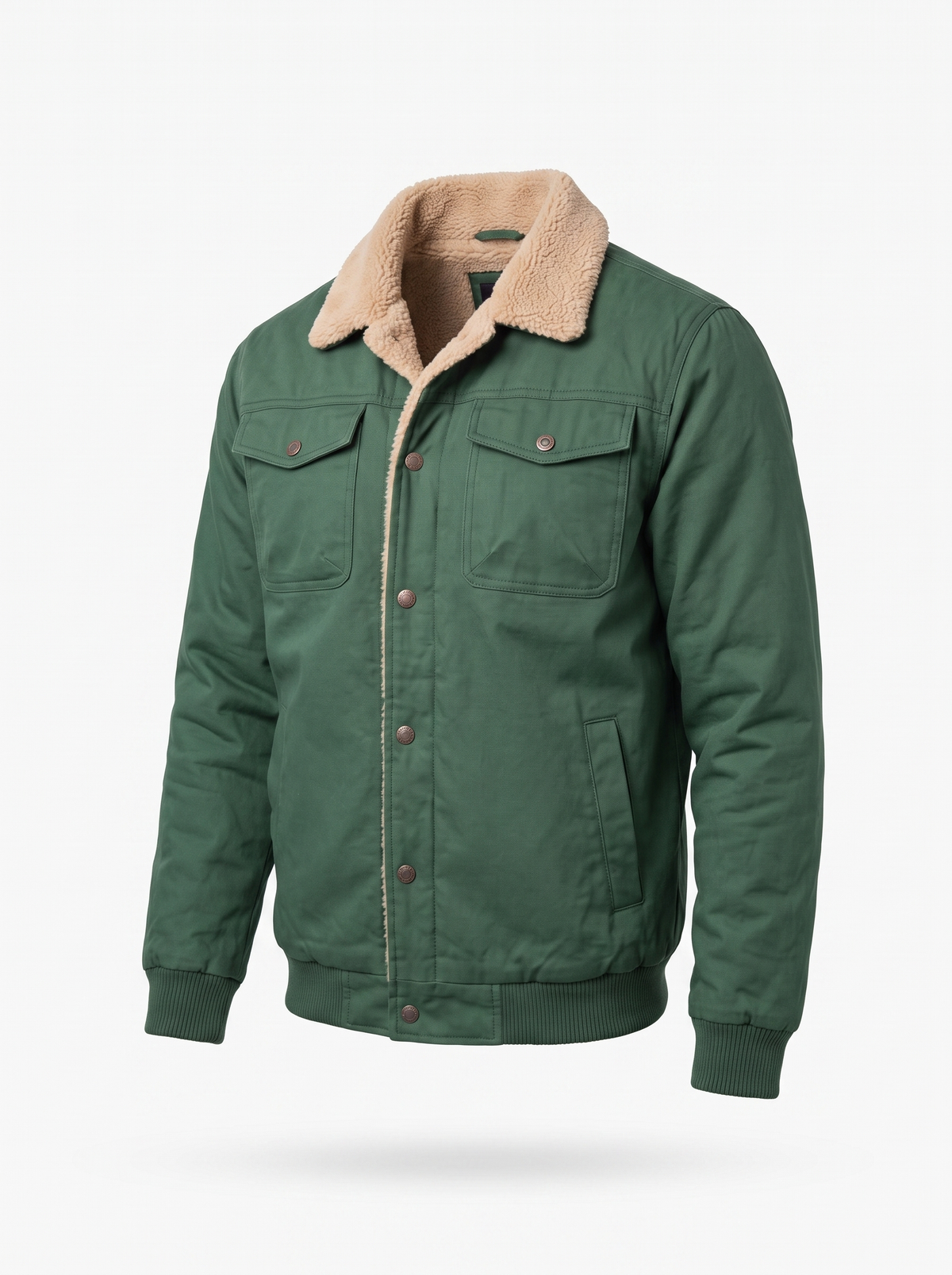 Ugo Men's Stylish Bomber Jacket in green, product photo