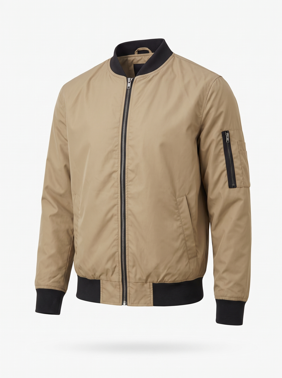 Men's Classic Bomber Jacket in khaki, product photo