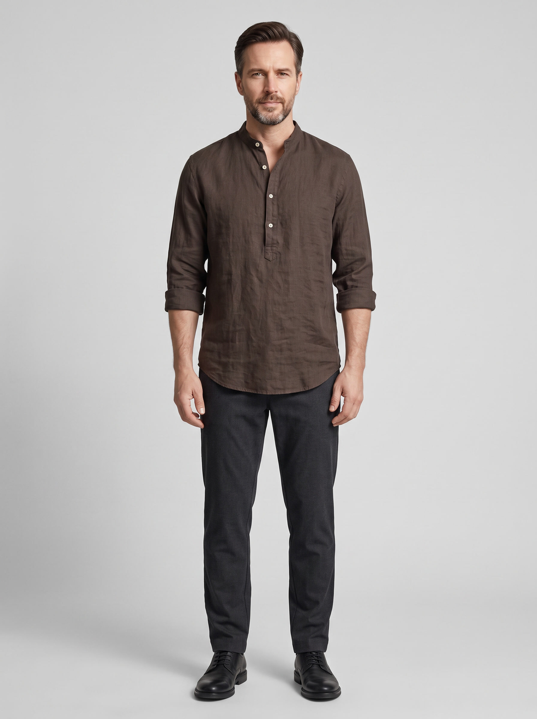 St. Tropez Legende Men's Autumn Shirt, worn by a model, full-length studio photo