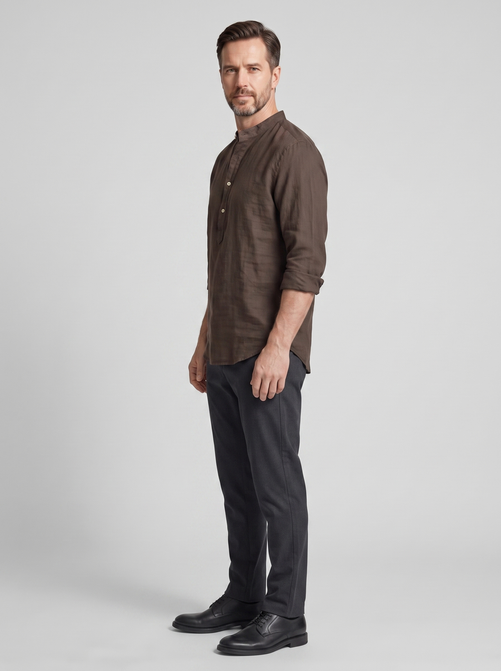 St. Tropez Legende Men's Autumn Shirt, side three-quarter view, studio photo