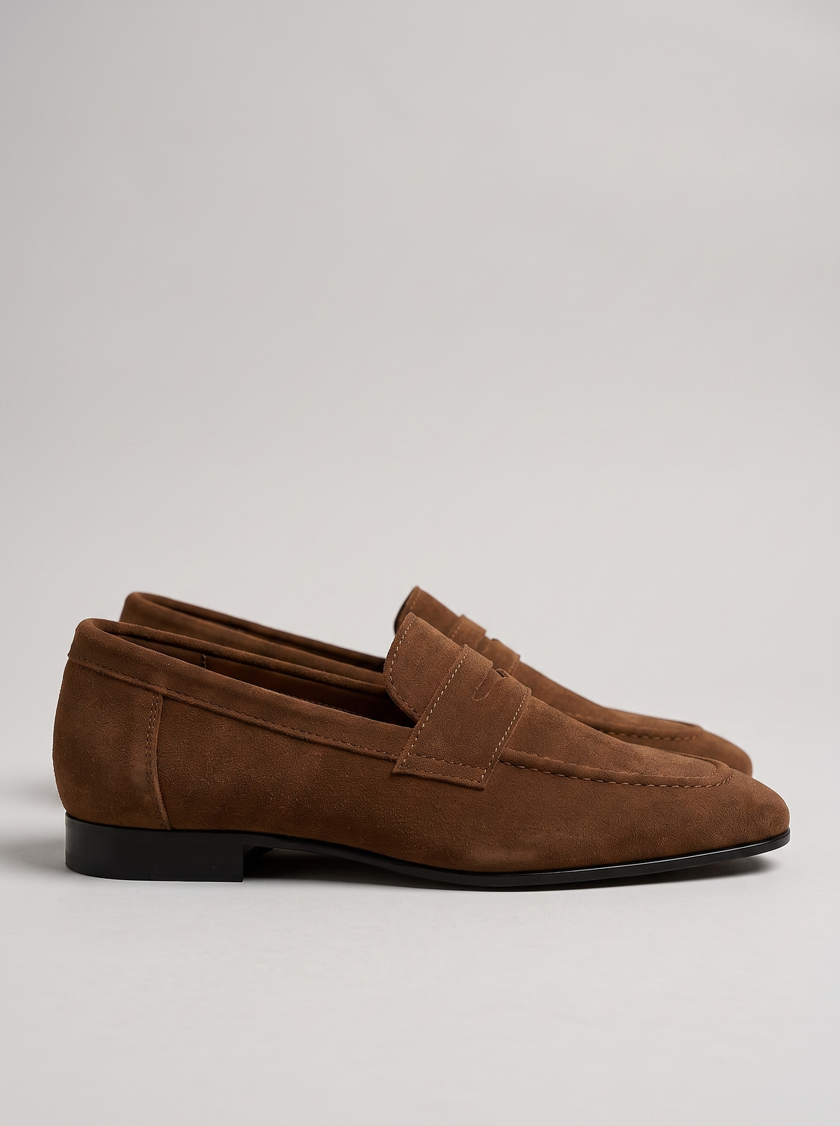 Marlene Women's Suede Loafers in brown, side profile view