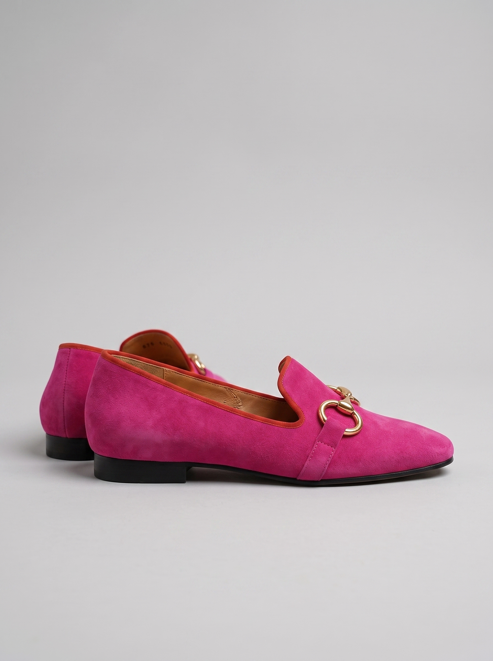 Lillian Women's Suede Slip-On Loafers in pink, side profile view